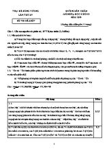 Đáp án đề thi đề xuất kỳ thi trại hè Hùng Vương lần thứ XV môn Hóa học Lớp 10 năm 2019